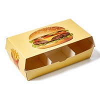 Boîte à lunch jetable biodégradable personnalisée pour restaurant, avec gaufrage, pour hamburgers et frites éco-responsables