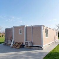 Maison conteneur préfabriquée de 40 pieds, extensible, modulaire, de luxe, portable, 3 chambres, 2 salles de bain, design personnalisé