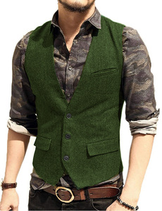 <span class=keywords><strong>Gilet</strong></span> de loisir <span class=keywords><strong>bordeaux</strong></span> pour hommes, coupe ajustée, taille S-3XL, <span class=keywords><strong>gilet</strong></span> de <span class=keywords><strong>costume</strong></span> d'affaires décontracté sans manches à poches multiples, vente en gros - Product Image 4