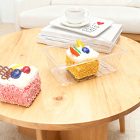 Plateau à gâteaux jetable rectangulaire en plastique transparent PET pour boîtes d'emballage de biscuits et de biscuits Plateaux en plastique transparent