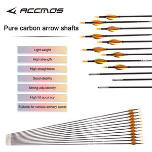 ID 3.2mm 30/31/32 pollici freccia in carbonio superiore 0.003 "colonna vertebrale 350 400 500 600 700 800 900 1000 con 1,75 pollici freccia di piuma - Product Image 3