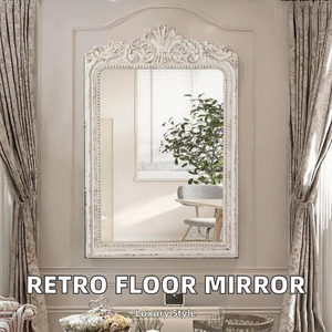 Sang trọng Châu Âu Retro đồ nội thất phòng khách hiện đại hoàng gia sinh Sản Cổ gỗ khung tường gương chạm khắc sàn rắn đứng - Product Image 6