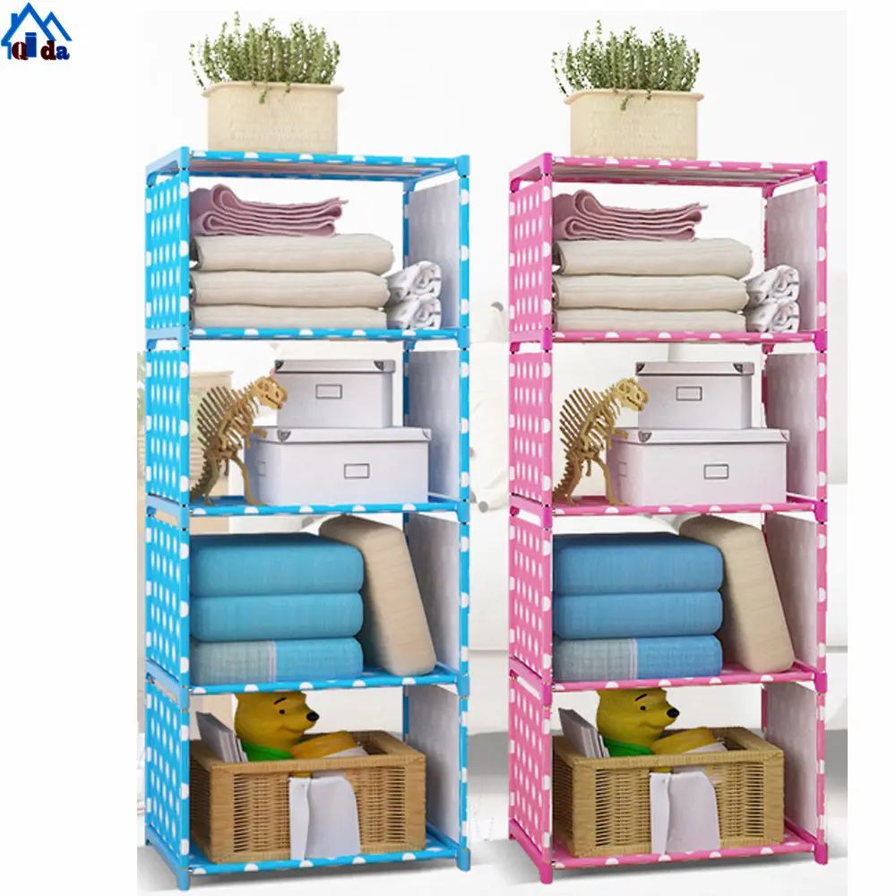 Fabric folding bookshelf / portable book cabinet / book storage case