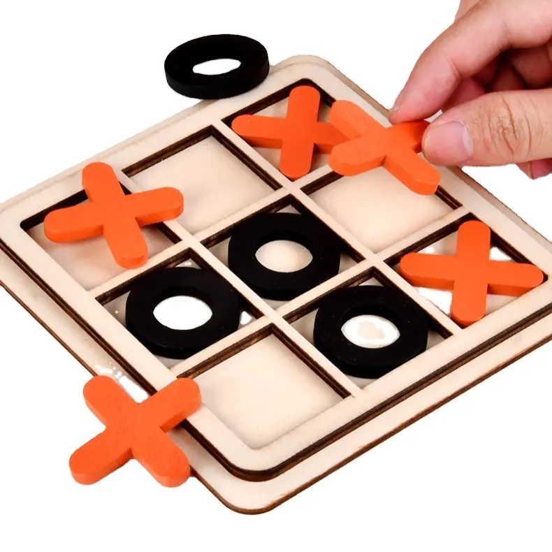 Tic Tac Toe Board Memory Games Children's Intelligence Toys Wooden Puzzle XO Chess Game intellectual Toys