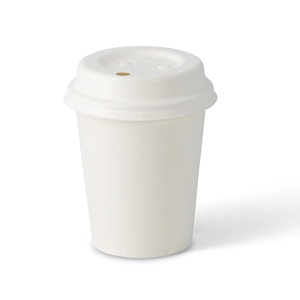Gobelets en papier à paroi simple de 8 oz, diamètre 80 mm, couleur blanche, jetables, écologiques, pour boissons chaudes (café/thé) - Product Image 5