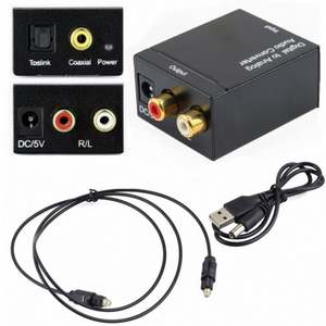 Convertisseur audio numérique vers analogique coaxial optique 3.5mm DAC adaptateur numérique SPDIF <span class=keywords><strong>Toslink</strong></span> vers audio stéréo analogique L/R - Product Image 4