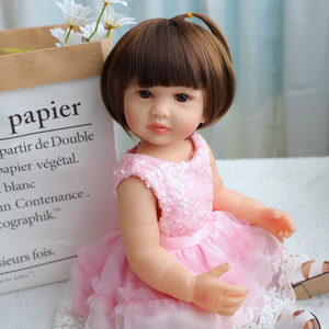 URCHOICE Asequible Cute Girl Chupete Kit Realista Vinilo Silicona <span class=keywords><strong>Reborn</strong></span> Baby Doll Niños Juguete para regalo Cosplay Props Reborner - Product Image 1