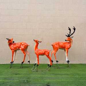 Tùy Chỉnh Lớn Thực Tế Sợi Thủy Tinh Hươu Bức Tượng Điêu Khắc Động Vật Mô Phỏng Cho Công Viên Vườn Trang Trí Nhựa Thủ Công - Product Image 5