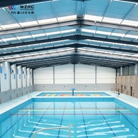 Estructura de Acero Prefabricada para Parque Acuático, Arena Deportiva Multifuncional, Piscina Interior Metálica, Construcción de Parque Infantil