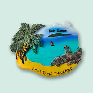 Aimants de réfrigérateur 3D personnalisés des villes <span class=keywords><strong>asiatiques</strong></span> - Thaïlande - Souvenir en résine en forme de logo transfrontalier - Product Image 5