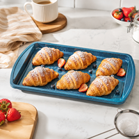 Plats à pâtisserie rectangulaires universels en acier au carbone antiadhésifs, vente en gros personnalisée, pour rôtir au four, pour biscuits