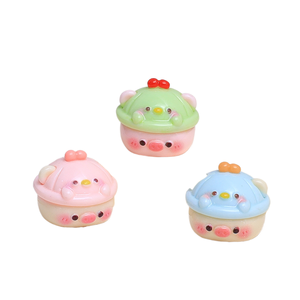 Sombrero 3D KI xiduo, dibujo animado de <span class=keywords><strong>cerdito</strong></span>, accesorios hechos a mano, material para pinzas de pelo, resina adhesiva, pequeño - Product Image 4