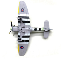 Modelo de avión de combate británico Hawker Tempest Mk.V de la Segunda Guerra Mundial, escala 1:72, juguete coleccionable