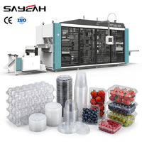 Machine de fabrication de récipients à fruits automatique Machines de thermoformage multi-stations à couvercle en plastique jetable pour plateau à oeufs
