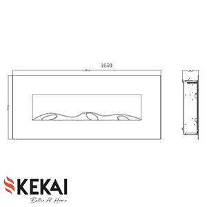 Chimenea Decorativa de Pared o Mesa con Simulación de Fuego Kentucky |   Productos de Calefacción y Mobiliario para el Hogar de España Kt0813 Acero Inoxidable - Product Image 4