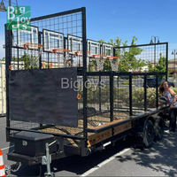 Équipement populaire de parc d'attractions mobile pour enfants et adultes : Panier de basket mobile avec remorque pour aire de jeux extérieure en promotion