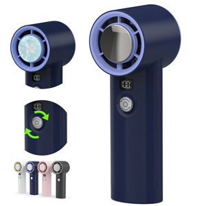 2026 Knob Portable USB Power Air Cooling <b>Fan</b> Foldable <b>Handheld</b> Turbo Refrigeration Chip Outdoor Use Portable <b>Fans</b> - Product Image 1