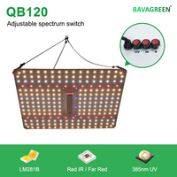BAVAGREEN 2025 Nouvelle Lampe de Croissance LED Samsung UV IR à Contrôle Séparé 120W Spectre Complet Dimmable pour Box de Culture 2x2