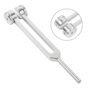 ดร. ส้อมเสียงทำความสะอาดหูขนาดใหญ่ 128Hz สีเงิน ชุดสามชิ้น ปรับได้สำหรับการดูแลการได้ยิน - Product Image 2