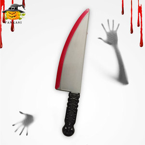 Accessoires d'Halloween, machette rouge, couteau de cuisine, couteau en plastique, jouets de cosplay pour fête costumée - Product Image 4