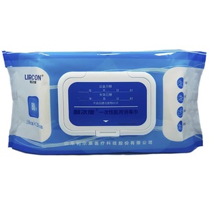 Lierkang Lingettes désinfectantes médicales jetables, lingettes humides, tampons de coton, sans alcool, serviettes pour les mains pour hôpitaux et foyers - Product Image 3