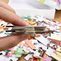 Jeu de puzzle en carton personnalisé avec logo, 100 pièces, design éducatif DIY, dessin animé, pour enfants