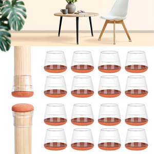 Fundas de Silicona Transparentes para Patas de <span class=keywords><strong>Silla</strong></span>, Protectores de Patas de Muebles para Todas las Formas, Protectores de Piso para Patas de <span class=keywords><strong>Silla</strong></span> y Mesas - Product Image 1