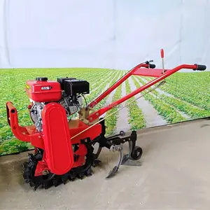 multi-function tracked mini cultivator plowing machine with planters and hoes