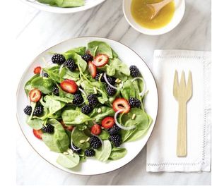 Juego de Cubiertos Desechables USA Mairun 100% Bambú, Tenedores, Cucharas y Cuchillos - 380 Utensilios Grandes Compostables (7 Pulgadas) Moderno - Product Image 3