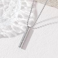 Colgante Cilíndrico de Acero Inoxidable con Ayatul Kursi, Joyería Islámica Árabe Musulmana, Collar de Moda, Regalos al por Mayor para el Eid