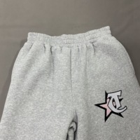 Pantalon de survêtement personnalisé PT1201 avec logo brodé en tissu éponge, coupe ample, jambe large, en coton tricoté, style jogging évasé pour homme