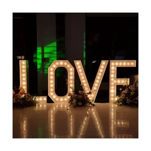 Factory Supplier Waterproof Illuminated Sign Giant Love Letters Marquee Led Light Up Letters