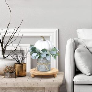 Lot de 2 supports de piédestal <span class=keywords><strong>en</strong></span> <span class=keywords><strong>bois</strong></span> pour présentation, plateau rond <span class=keywords><strong>en</strong></span> <span class=keywords><strong>bois</strong></span> pour comptoir de cuisine, support <span class=keywords><strong>en</strong></span> <span class=keywords><strong>bois</strong></span> pour pot de plantes - Product Image 6
