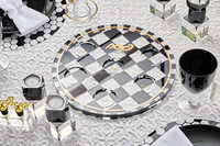 service pour Pessah Pièce judaïque Élégant plateau central pour les fêtes Choix de l'hôte Acrylique Onyx Assiette de Seder