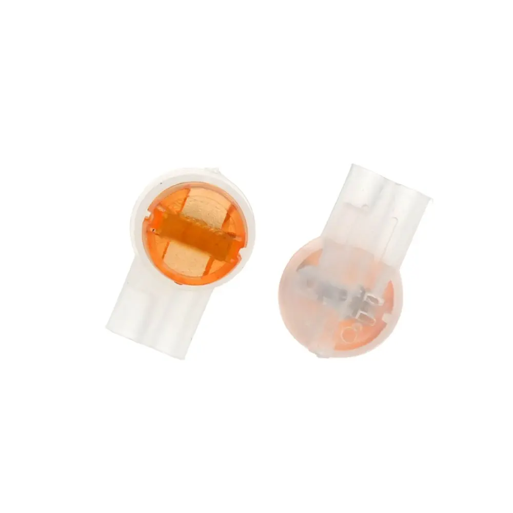 Gel-Filled Orange Clear Button Telephone Wire Connectors UY2 Butt Splice Connector K2 Network Cable Terminals