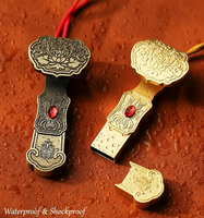 Nouvelle clé USB en métal de style chinois, design trèfle à quatre feuilles Ruyi, USB 2.0/3.0 personnalisable