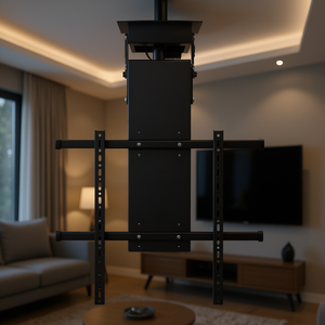 Soporte de techo motorizado eléctrico para TV de 32-70 pulgadas, VESA máximo 24 x 24, soporte ajustable abatible de acero para TV - Product Image 2