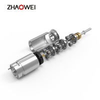 Moteur à engrenages CC Zhaowei 12V avec encodeur 38mm, moteur à engrenages CC monophasé 12V pour porte coulissante