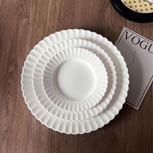 Vintage Embossed Lace <b>Ceramic</b> <b>Plate</b> Floral <b>Ceramic</b> <b>Plate</b> Tableware Dish for Wedding Party Restaurant Dinner Dessert Tray - Product Image 2