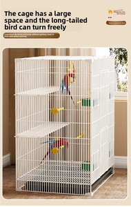 Gabbia per Pappagalli all'Ingrosso dal Produttore, Grande Gabbia Rettangolare in Filo Metallico per Uso Domestico, Design a Gruppo Criptato per Pappagalli e Calopsittidi - Product Image 6