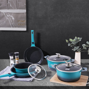 Winning Star 6-Piece Cookware <b>Set</b> Non-Stick <b>Pots</b> And Pans For Frying Boiling Soup - Product Image 3