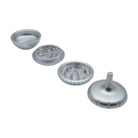 Moulin à herbes et épices rotatif à dents affûtées, 4 pièces détachables, décompression, accessoires pour fumeurs, logo personnalisé