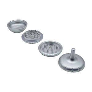 Moulin à herbes et épices rotatif à dents affûtées, 4 pièces détachables, décompression, accessoires pour fumeurs, logo personnalisé - Product Image 2