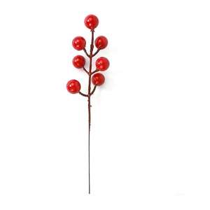 Branche de baies rouges artificielles ultra-réalistes, décoration de Noël, de Pâques, de mariage, pour vase, ornement de maison - Product Image 6