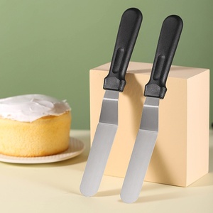 Simple Style Stainless Steel Cake Decorating Spatula Plastic Handle Home Kitchen Cream Baking Tool Scraper Baking Pastry Tool - Product Image 3