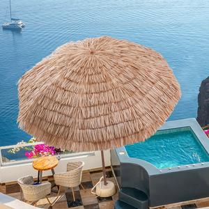 1.6 à 3m <span class=keywords><strong>parasol</strong></span> de jardin <span class=keywords><strong>parasol</strong></span> de style hawaïen <span class=keywords><strong>parasol</strong></span> de plage pliable avec paille <span class=keywords><strong>raphia</strong></span> herbe extérieure - Product Image 3