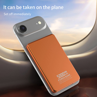 Nouvelle conception, batterie externe portable ultra-fine de 7 mm, charge rapide, 5000 mAh, banques d'alimentation magnétiques sans fil