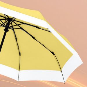 Parapluie publicitaire personnalisé pour femme, petit, pliable en trois, avec protection UV, couleurs assorties Sunny Spliced - Product Image 3