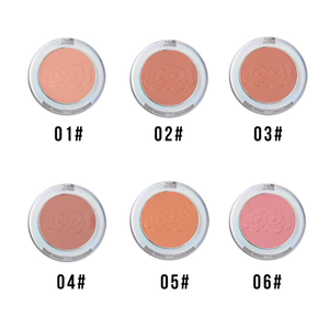 Paleta de colorete individual, 6 colores, rosa, naranja, OEM, maquillaje, contorno cosmético, colorete en polvo vegano, Etiqueta Privada - Product Image 1