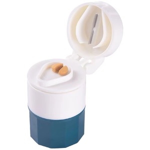 Caja Cortadora de Pastillas Portátil para 7 Días - Organizador de Medicamentos para Uso Doméstico, Forma Fácil de Dividir Tabletas - Product Image 1